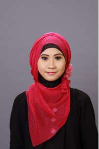 Pashmina Glitter Gold Red